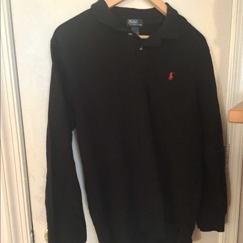 Big Kids Polo Size XL (18-20) Black